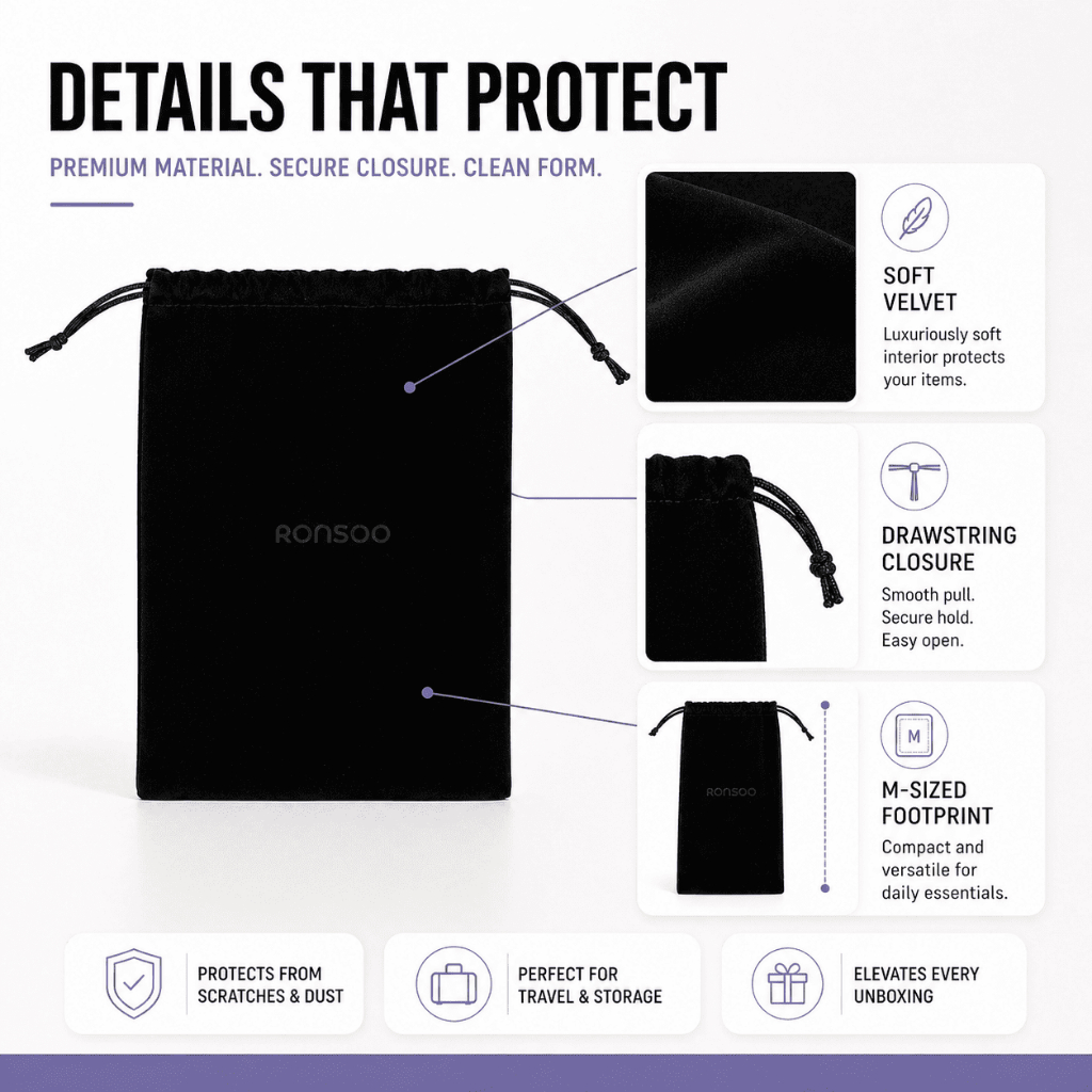 RONSOO M-Size Drawstring Storage Bag - Image 3